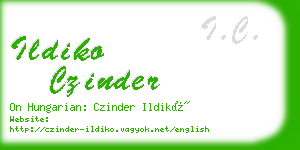 ildiko czinder business card